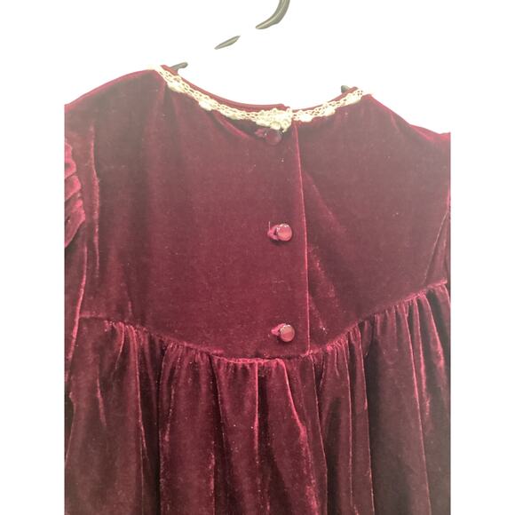Vintage Chantilly Place Girls Dress Size 5 6 Red Victorian Formal Holiday Bow - Picture 11 of 13